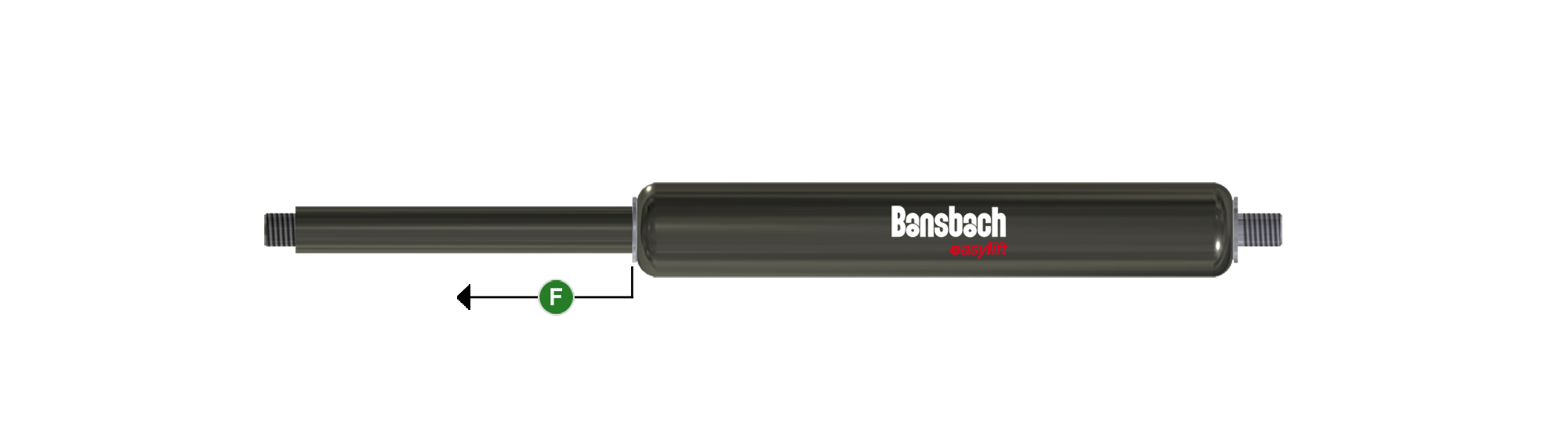 Bansbach Easylift 52403C Gas Spring Stainless Steel,Force 100 
